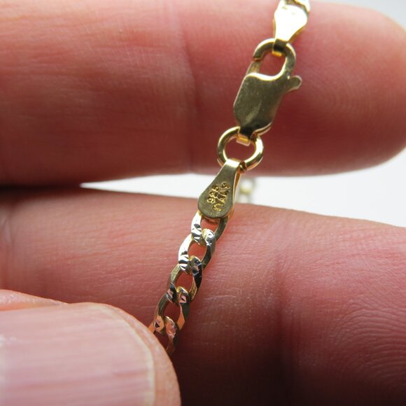 18k *925 Sterling Silver Link Necklace - Picture 5 of 5